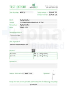 2X Blend Tesamorelin (5mg) : Ipamorelin (5mg) - COA