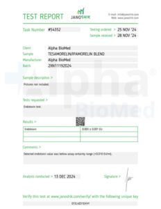 2X Blend Tesamorelin (5mg) : Ipamorelin (5mg) - Endotoxin Report - Yourpeptidebrand.com