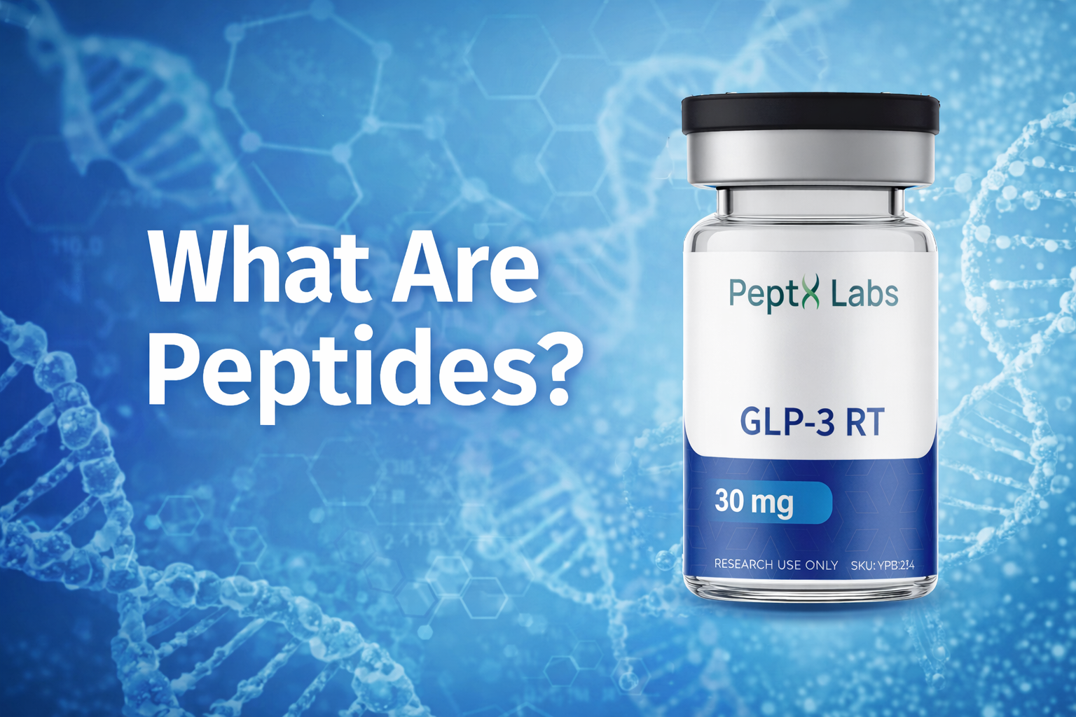 A picture of a peptide vial